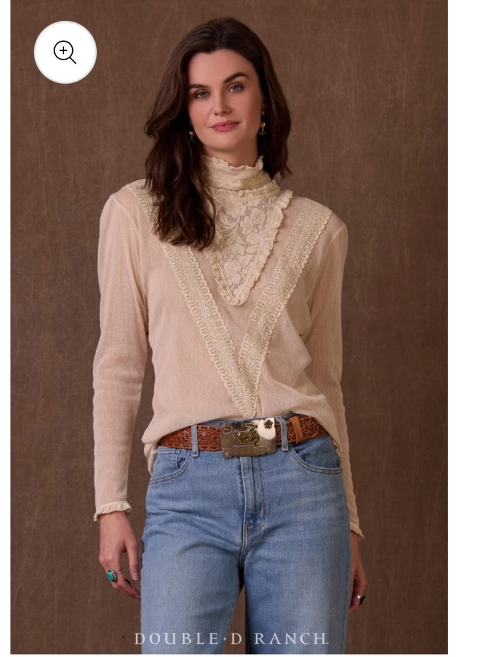 NWT DOUBLE D RANCH JULIETTE LACE TOP T4127